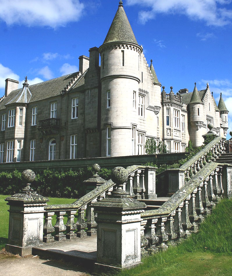 North-west wing of Balmoral, steps feature