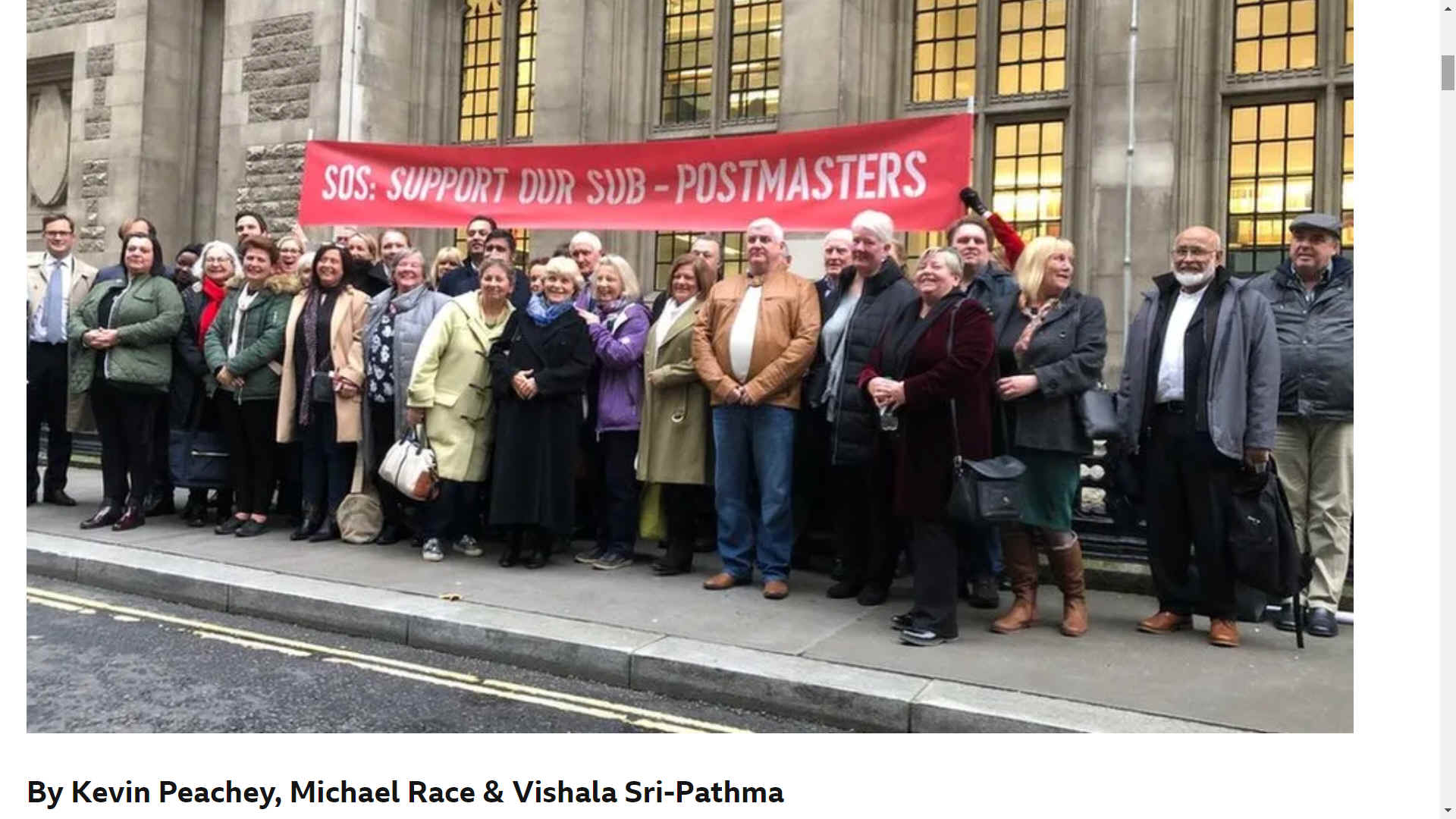 There are similarities between the Post Office handling as to claims of wrongdoing, effectively, fraudulent accounting, and the Petition in 1997, when Wealden District Council (WC) are alleged to have colluded with Sussex police to, not investigate the Petitioners claims.