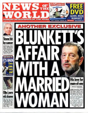 News of the World, Blunkett's affair with a married woman