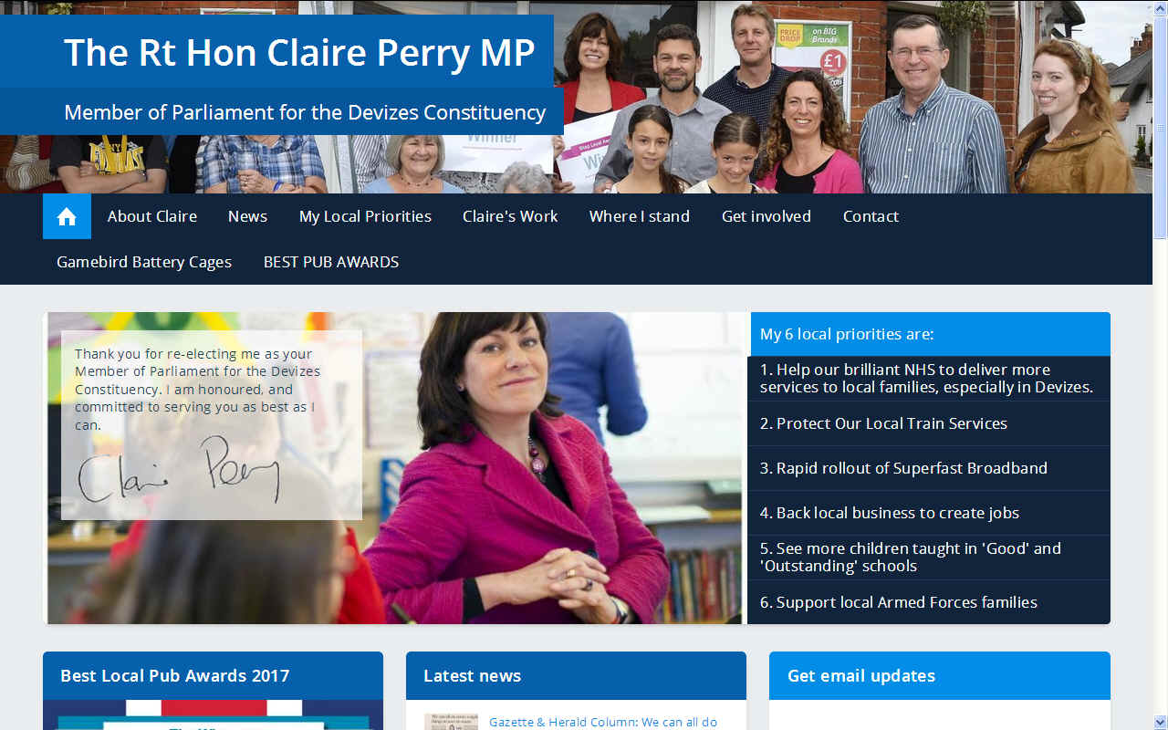Claire Perry's website