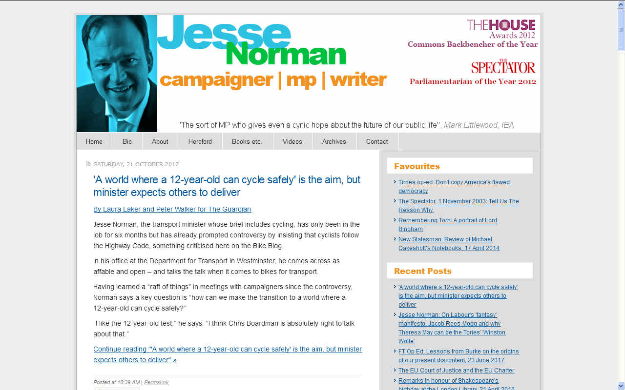 Jesse Norman's website