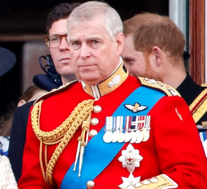 Prince Andrew in full military and royal regalia