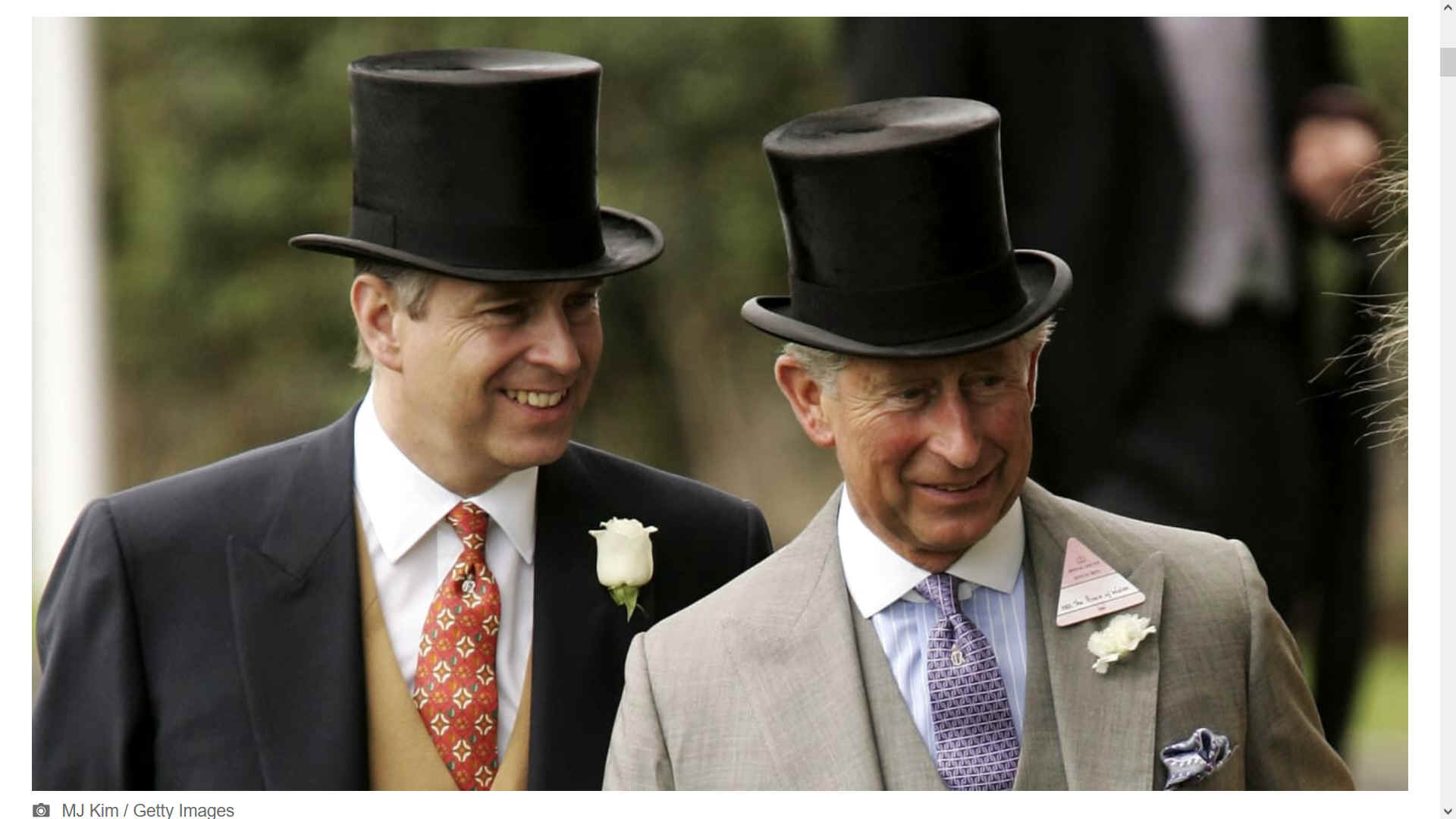 Prince Andrew and Charles, Prince of Wales
