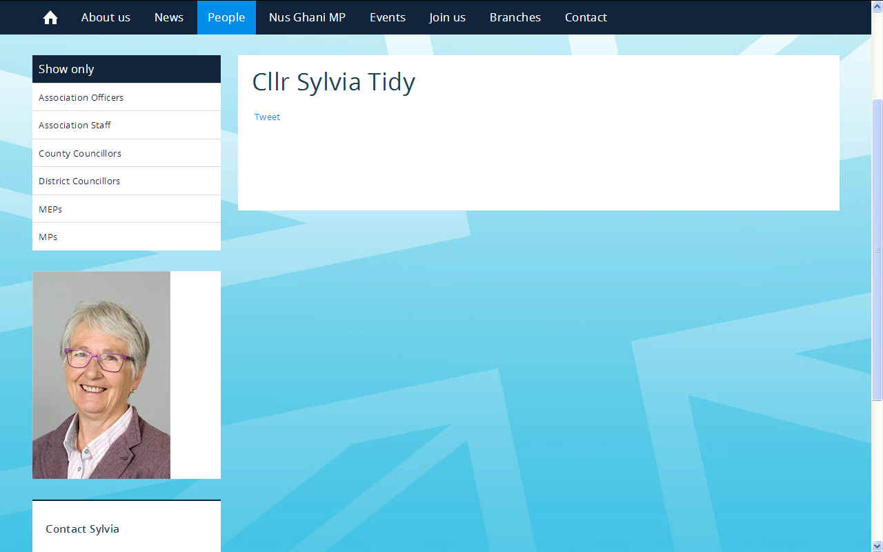 Conservative party membership, Sylvia Tidy